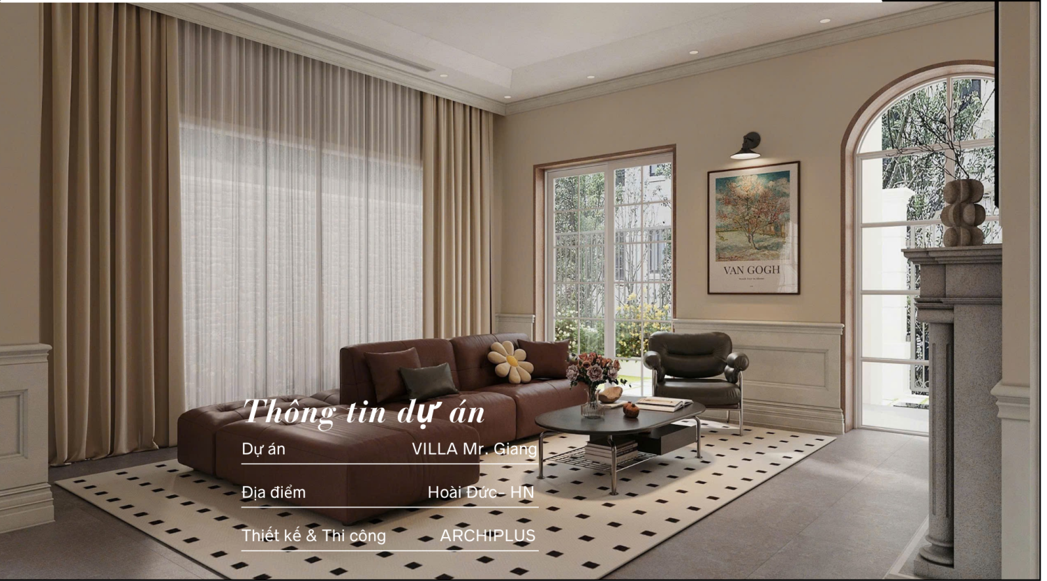 THIẾT KẾ - THI CÔNG DỰ ÁN VILLA MR. GIANG